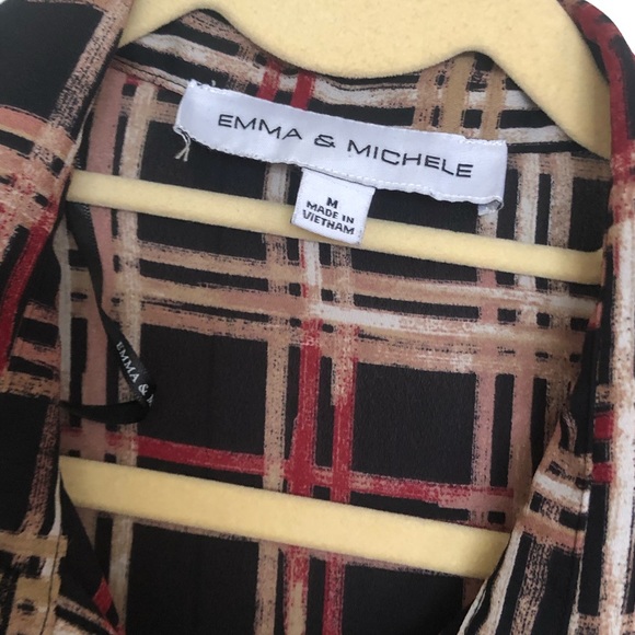 Plaid Wrap Style Shirt Dress - Like New - Picture 3 of 8